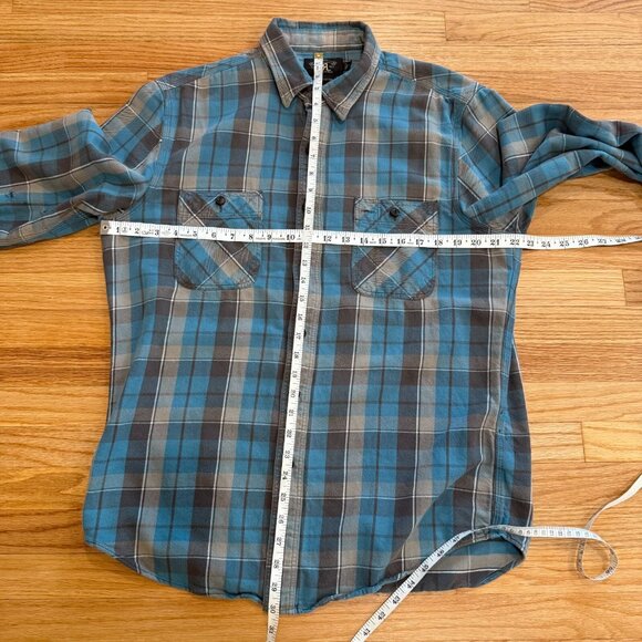 Double RL RRL Blue/Grey Flannel Large - Picture 5 of 12